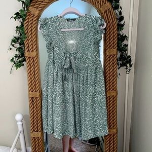 Green Cheetah Print Sundress
